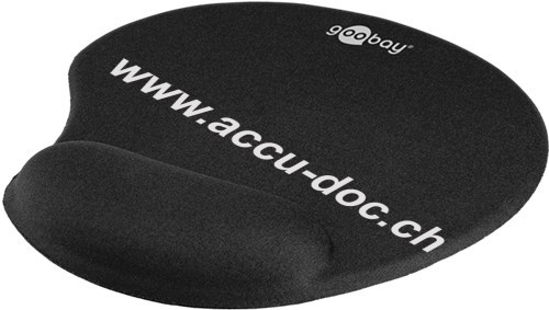 Ergonomisches Komfort-Mousepad, Schwarz - garantiert schnelle und präzise Mausbewegungen 