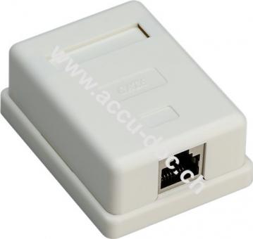 1-Port RJ45-Anschlussdose, CAT 6, STP, Weiß - geschirmt 