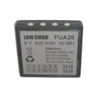 Akku für HBC FUB9NM, 6 V, 800 mAh NiMh 