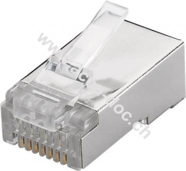 RJ45 Stecker, CAT 6 STP geschirmt - für Rundkabel 