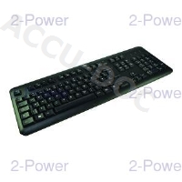 USB Keyboard for PC - UK (Black Bezel) R 